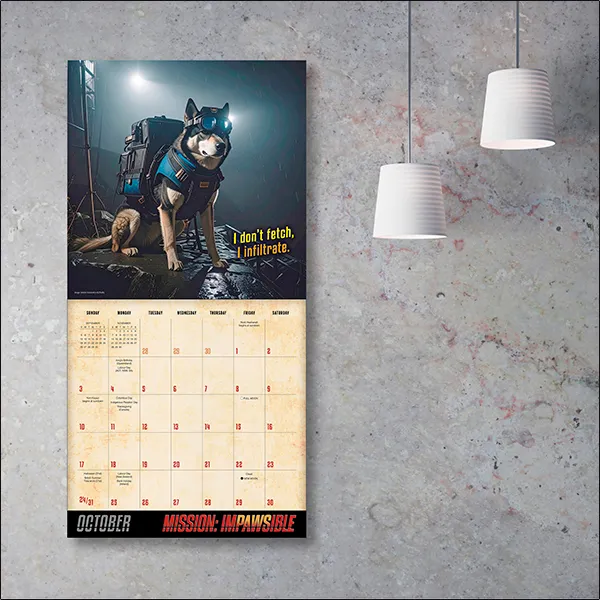 Sellers Publishing Mission ImPAWSible 2027 wandkalender honden