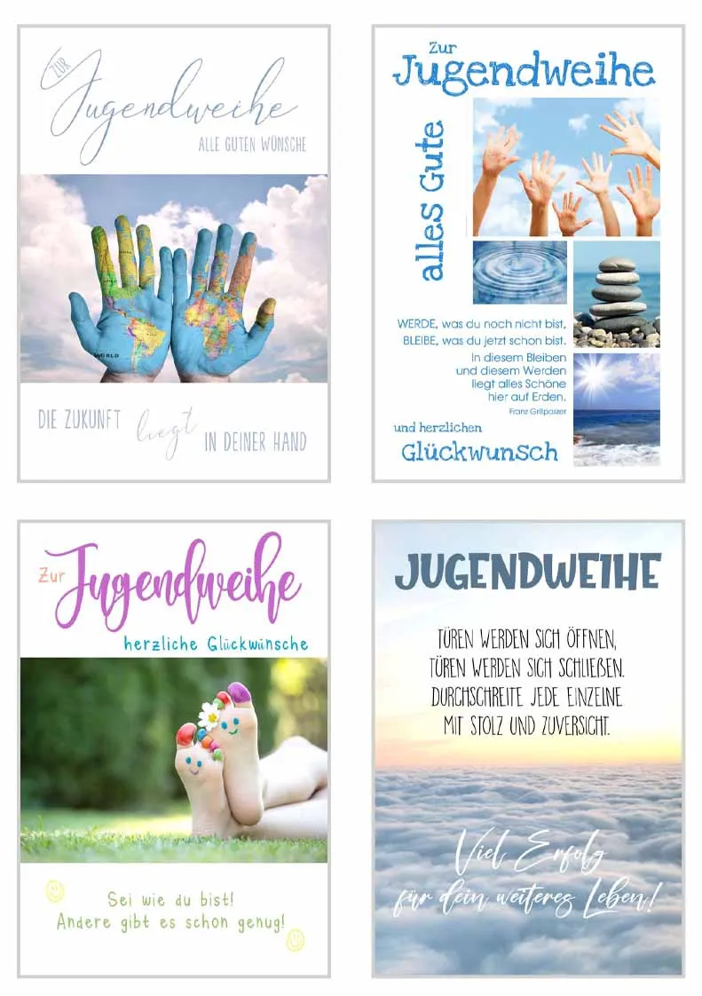 Edition Seidel Jugendweihe kaarten 12 stuks met enveloppen