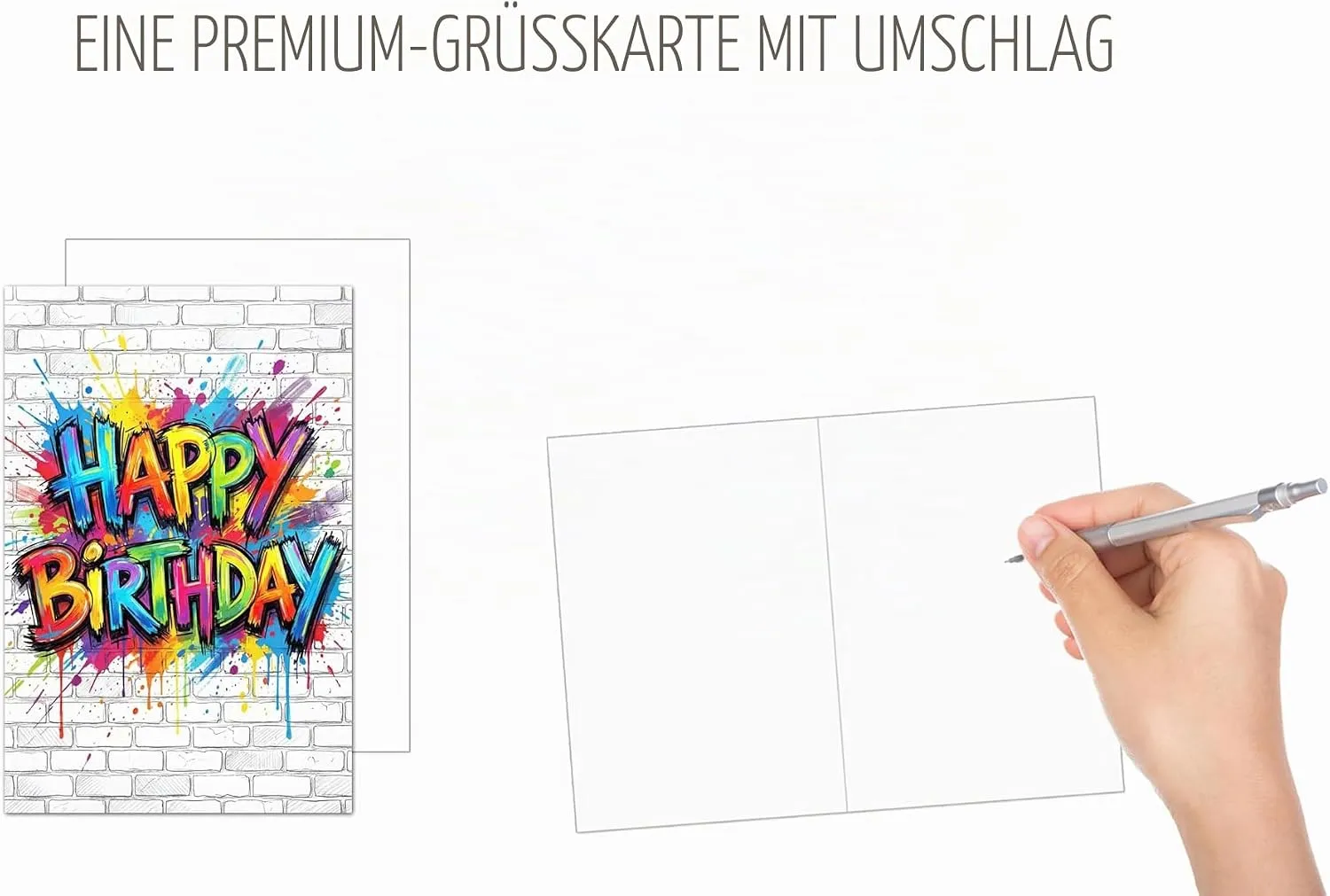 Edition Seidel Premium G3907 verjaardagskaart graffiti envelop