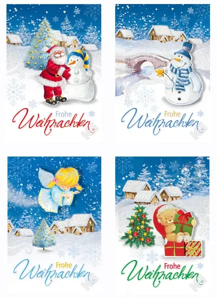 Kurt Eulzer 23-4601 cadeaulabels kerst 4 motieven