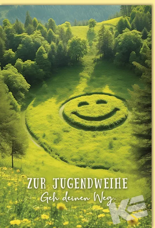 Kurt Eulzer 17-1154 jeugdwijdingkaart bos smiley per stuk