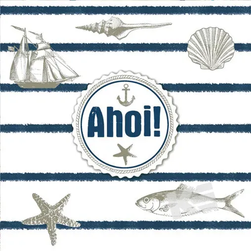 Kurt Eulzer 09-4089 servetten maritiem Ahoi 33x33
