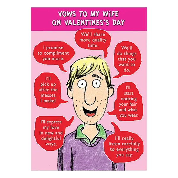 Sellers Publishing V3221S Valentijnskaart Voor Je Vrouw