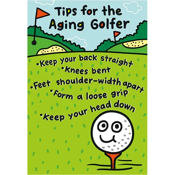 Sellers Publishing Birthday Humor B4737A golf verjaardagskaarten 6 stuks