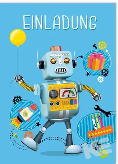 Kurt Eulzer 41-3773 uitnodiging robot 5 stuks