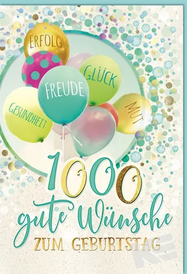 Kurt Eulzer 51-1041 verjaardagskaart ballonnen per stuk
