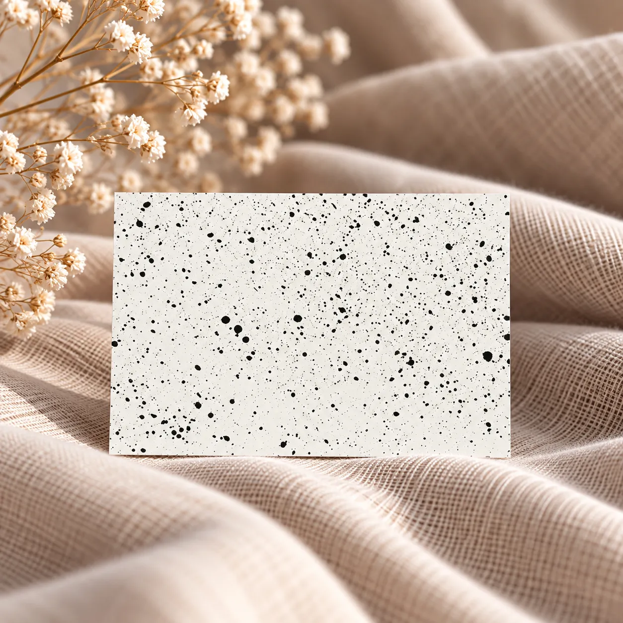moodz design wit spikkel mini kaart 5,5x8,5 cm neutraal