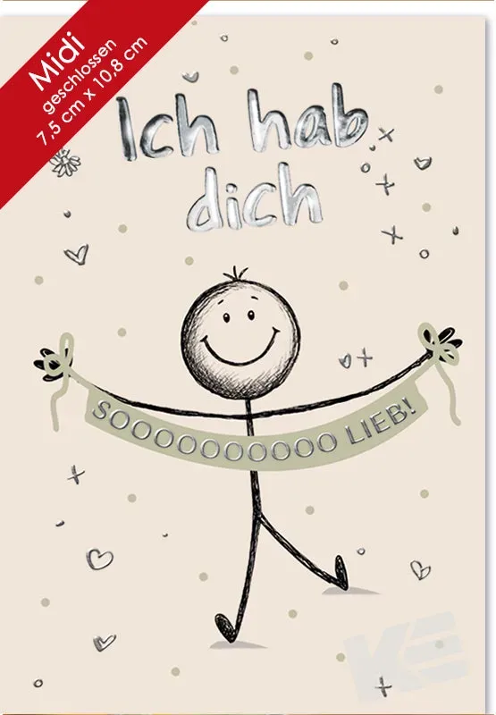 Kurt Eulzer 45-4107 liefdeskaart stickman folie per stuk