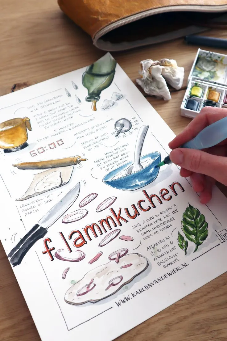 Blad & Beeld Recept tekenen workshop met illustratie
