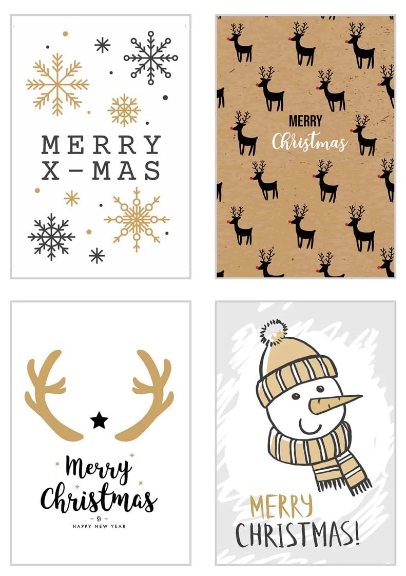 Edition Seidel Premium kerstkaarten set 20 stuks 21787 met envelop