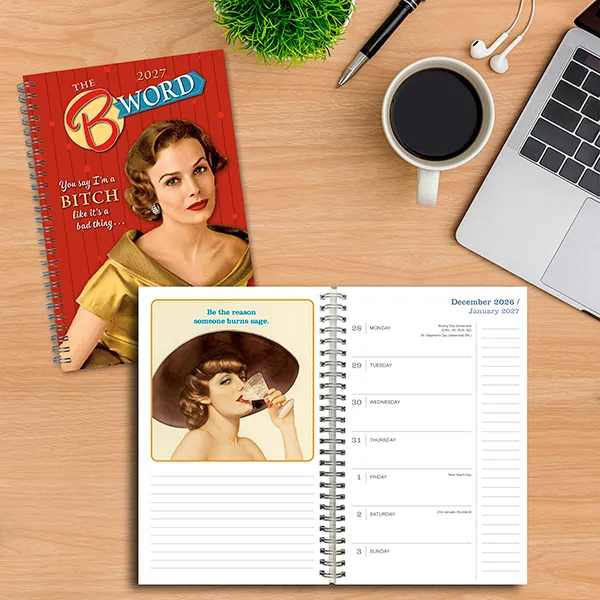 Sellers Publishing The B Word 2027 weekplanner vrouw humor