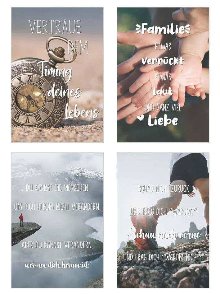 Edition Seidel Leben Momente postkaarten set 25 spreuk