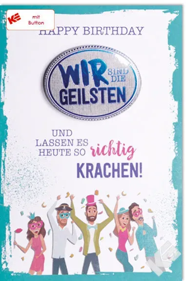 Kurt Eulzer 51-1234 World of Button kaart feest button