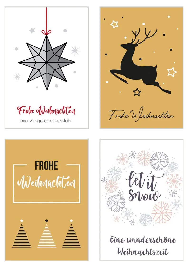 Edition Seidel 20679 kerstkaarten set 20 stuks met envelop