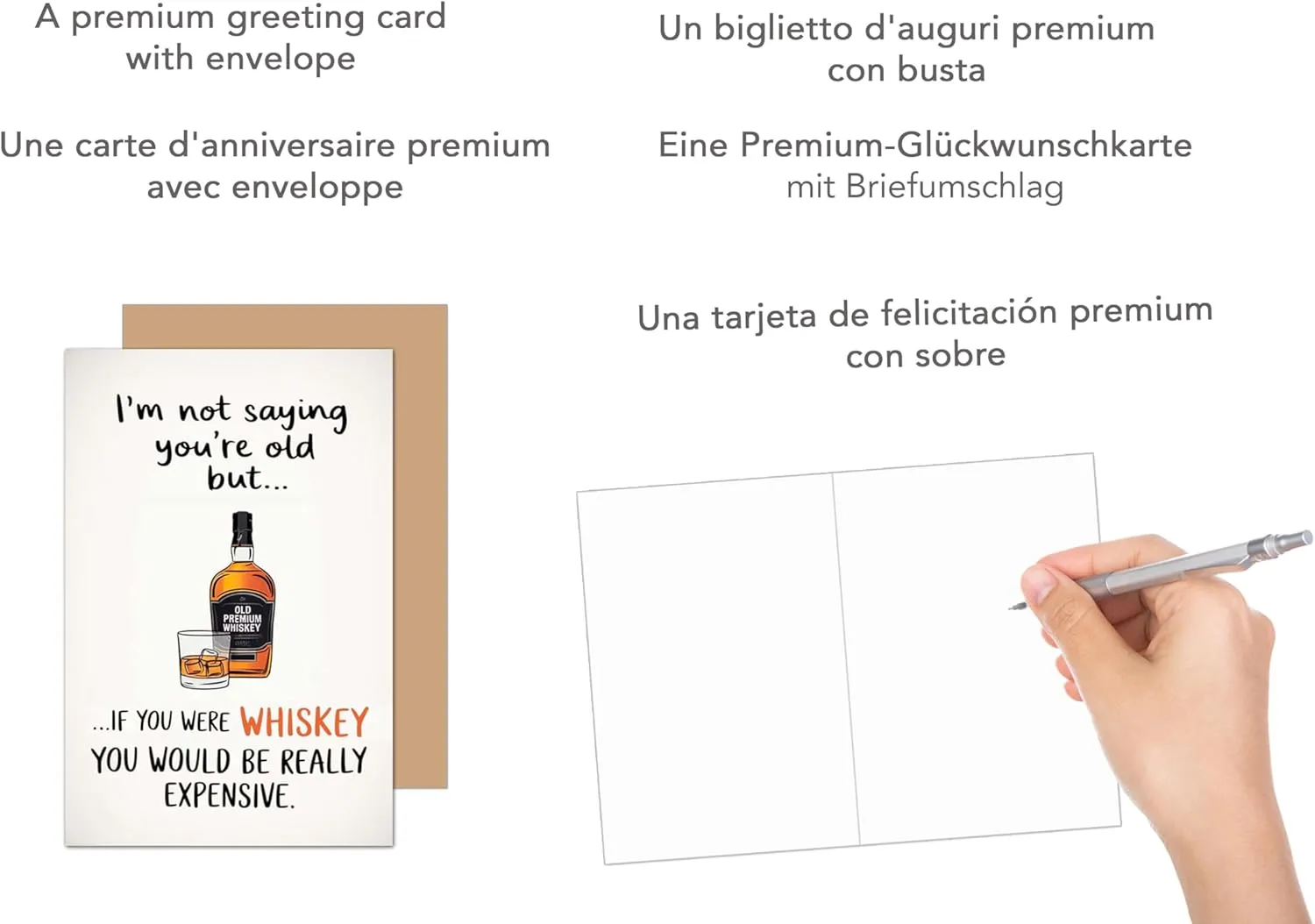 Edition Seidel G3669 SW024 verjaardagskaart whiskey grappig met envelop