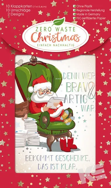 Kurt Eulzer 22-5780 kerstkaarten set 10 stuks Zero Waste