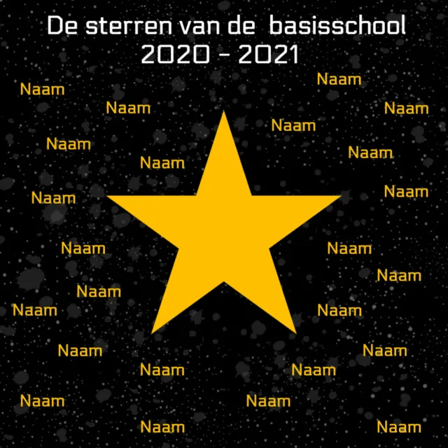 Gozi Groep 8 STER stoeptegels set van 4 bedrukt