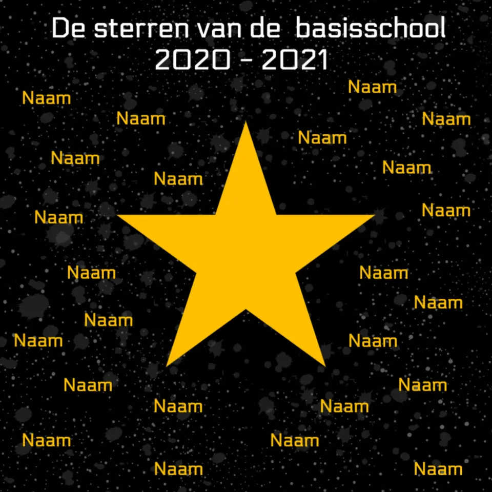 Gozi Groep 8 STER stoeptegels set van 4 bedrukt