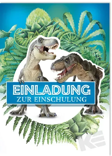 Kurt Eulzer 60-6181 uitnodiging eerste schooldag dino 5 stuks