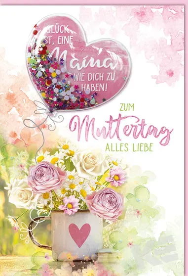 Kurt Eulzer 16-1009 wenskaart bloemen ballonsticker