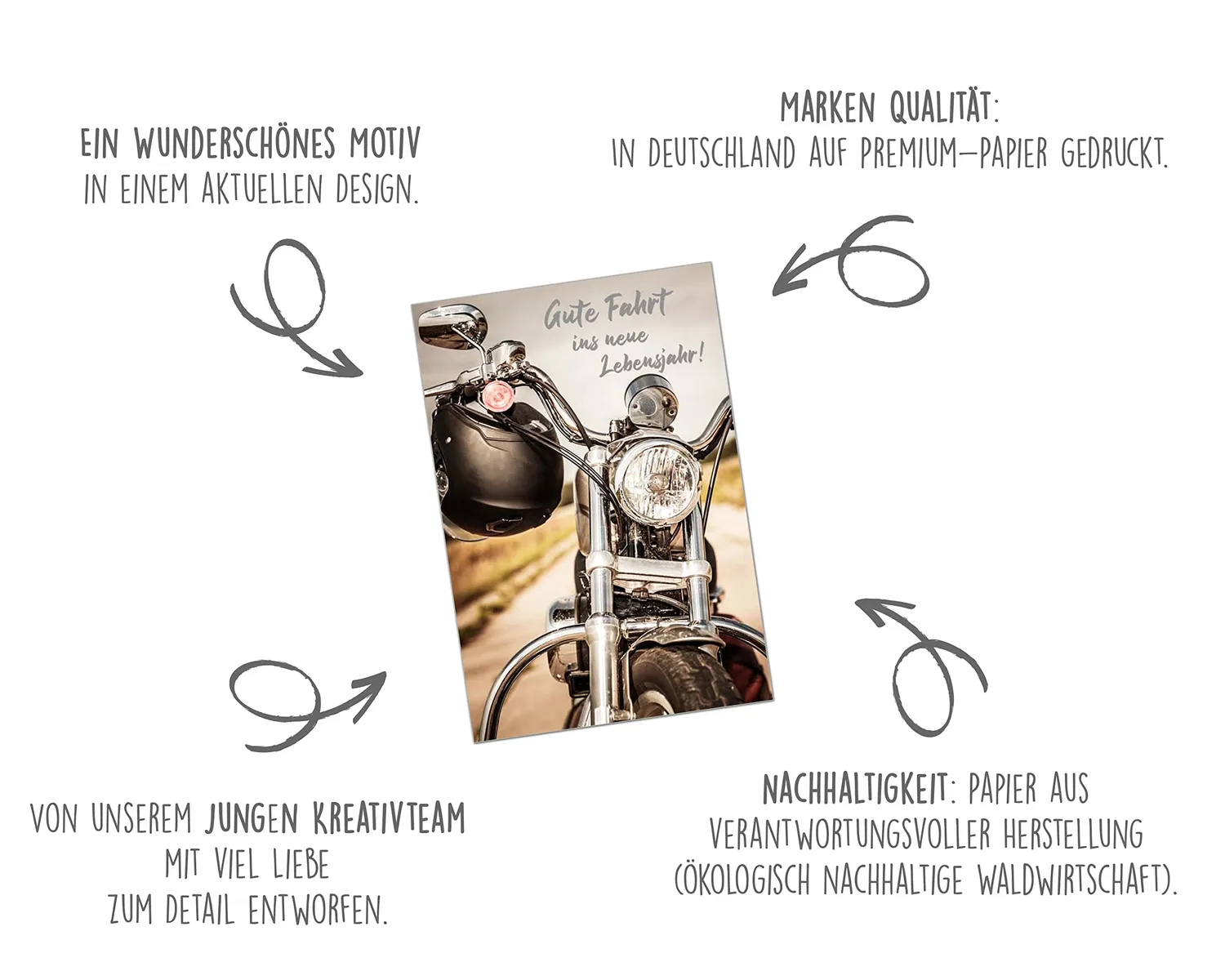 Edition Seidel G3114 verjaardagskaart motor bike