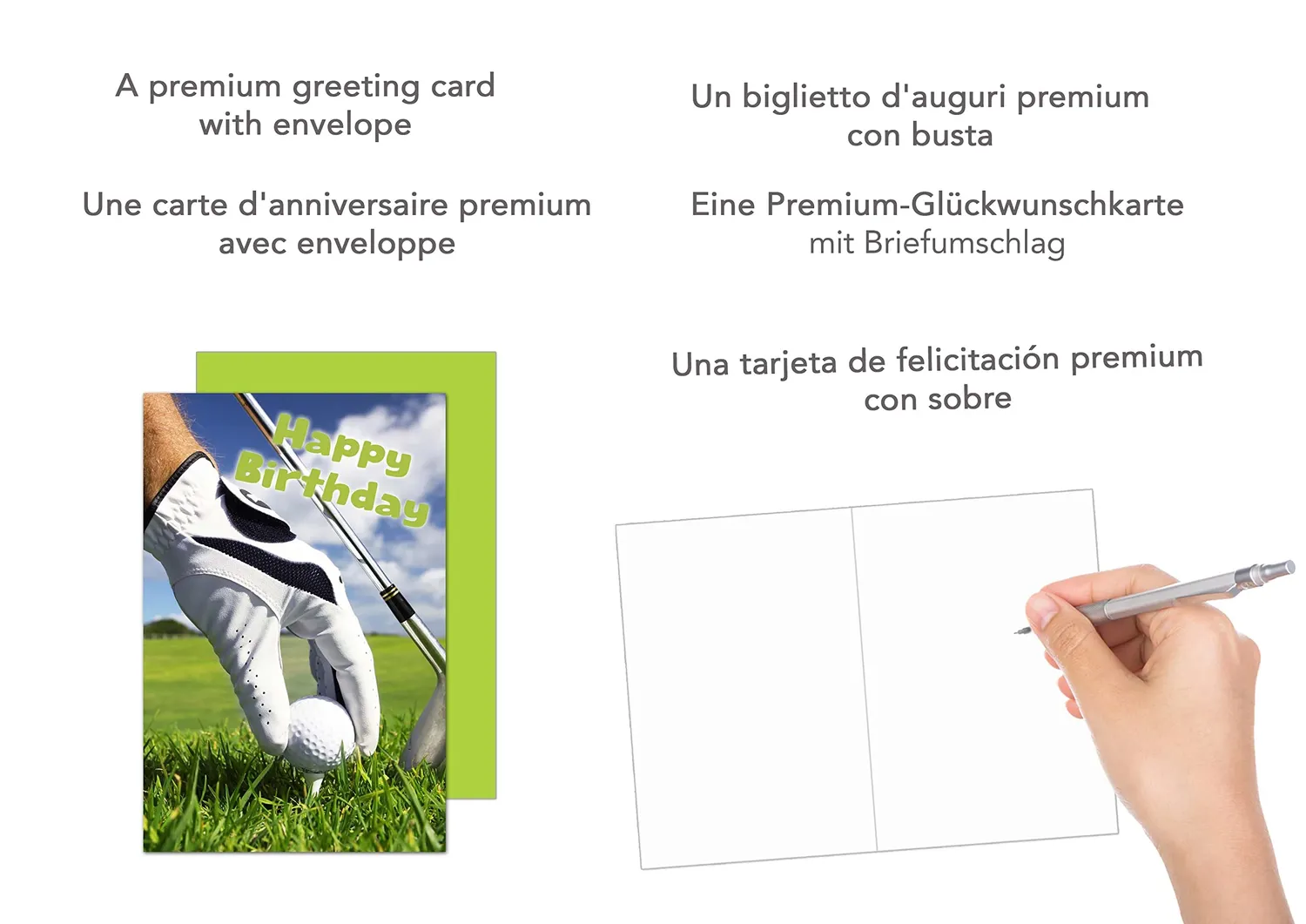 Edition Seidel Premium verjaardagskaart G3401 golf met envelop