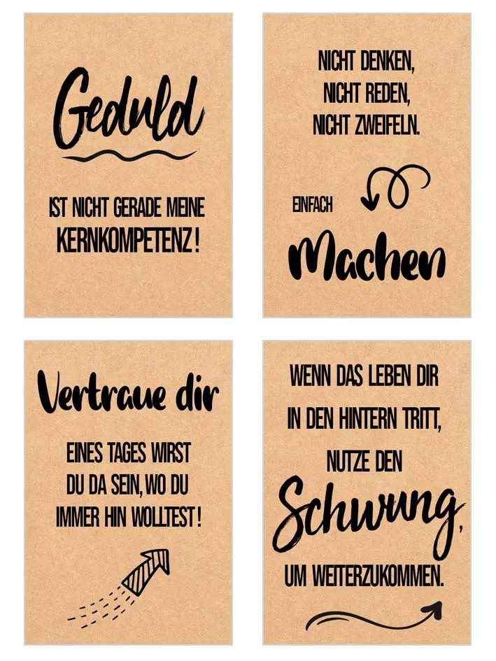 Edition Seidel Leben & Momente 20836 postkaarten kraftpapier set