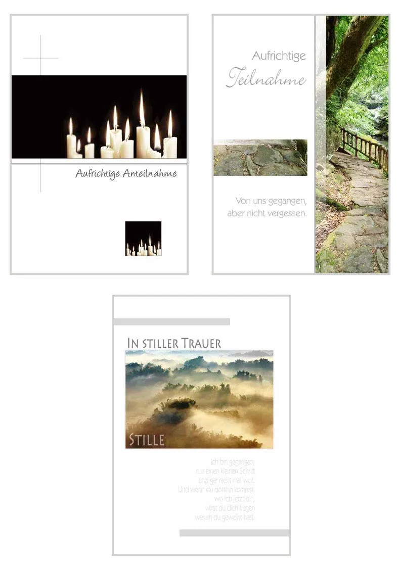 Edition Seidel 20825 condoleancekaarten set 9 stuks