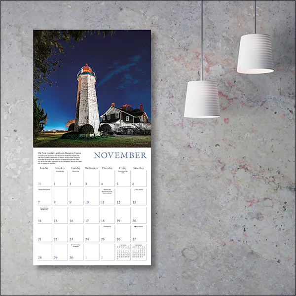 Sellers Publishing Great American Lighthouses 2027 wandkalender