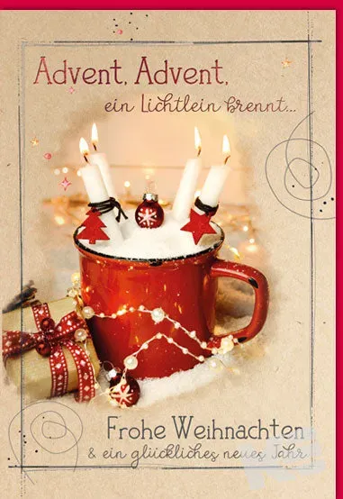 Kurt Eulzer 22-1123 kerstkaart kaarsen en cadeau