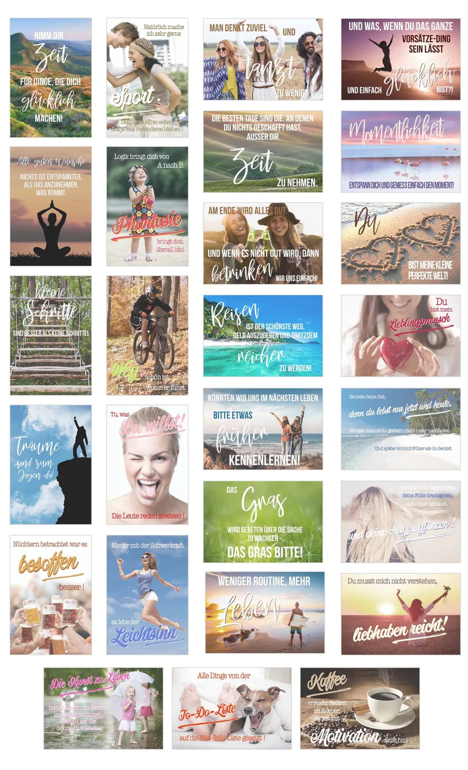 Edition Seidel Leben & Momente 20121 postkaarten set 50 spreuken