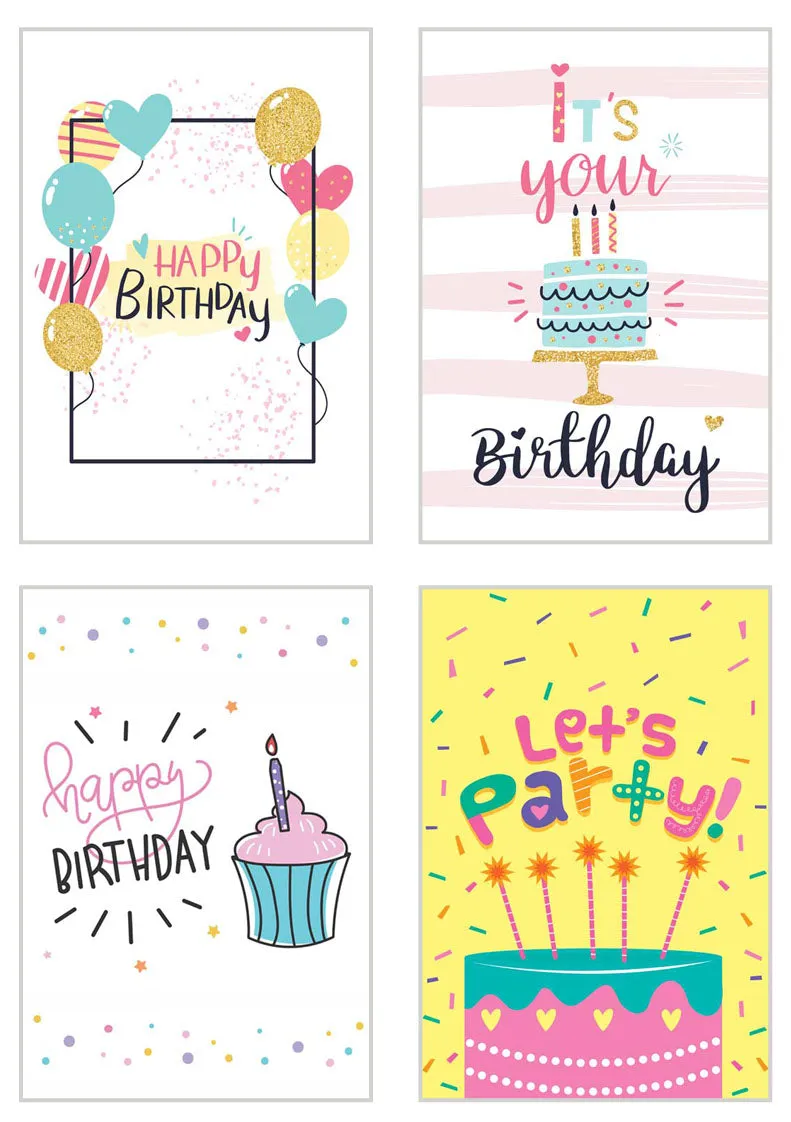 Edition Seidel 20811 verjaardagskaarten set 20 met envelop