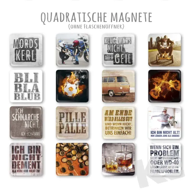 Kurt Eulzer 01-0497 Magneet Button Vierkant 48 Stuks