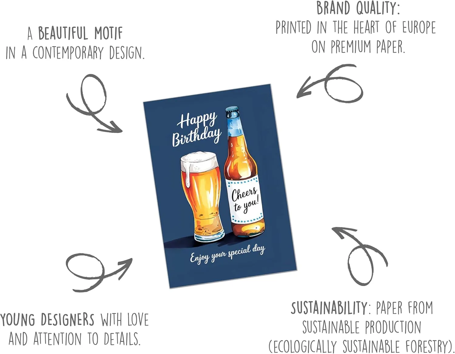 Edition Seidel Premium verjaardagskaart G3791 bier