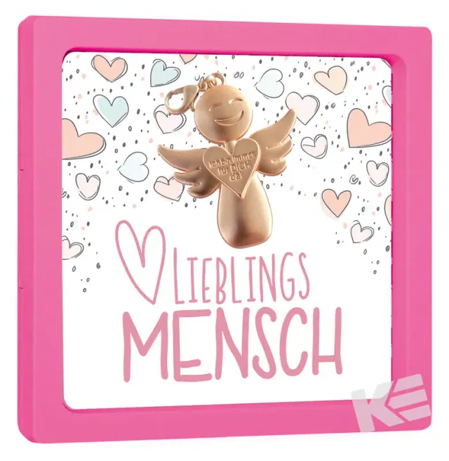 Kurt Eulzer 01-0240 beschermengel kaart roze 2 stuks
