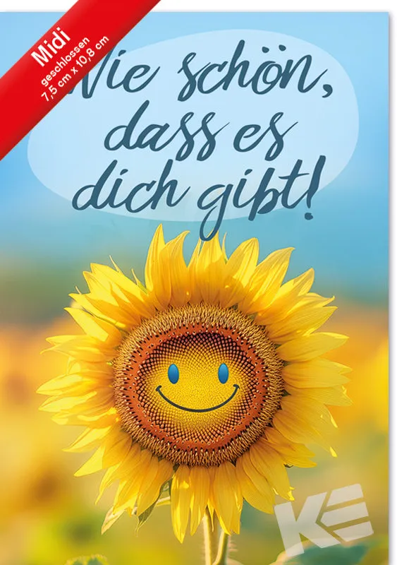 Kurt Eulzer 45-4110 wenskaart zonnebloem midi bloemen