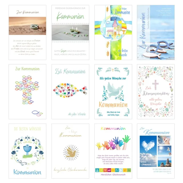 Edition Seidel 22364 Communiekaarten Set 12 met Enveloppen