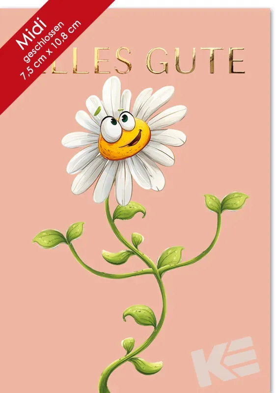 Kurt Eulzer 45-4116 Alles & Anders wenskaart witte bloem folie