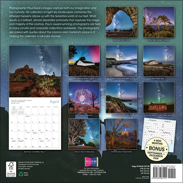 Sellers Publishing Celestial Skies 2027 wandkalender