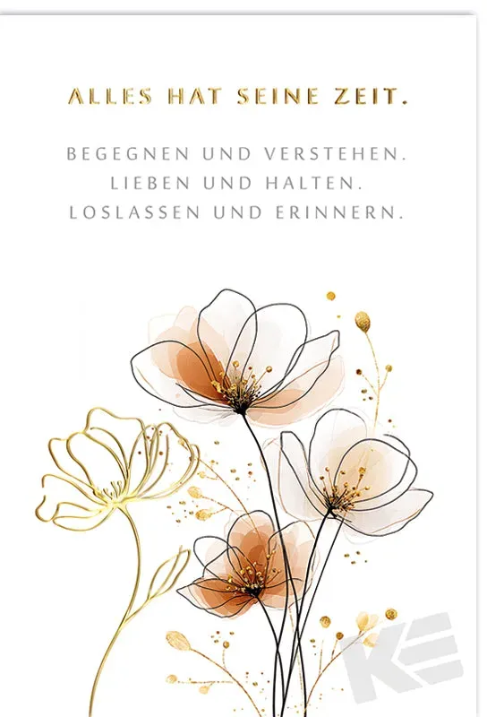 Kurt Eulzer 81-1369 troostkaart bloemen met folie