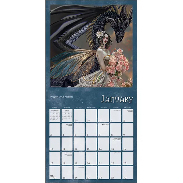 Sellers Publishing Dragon Witches 2027 wandkalender fantasy