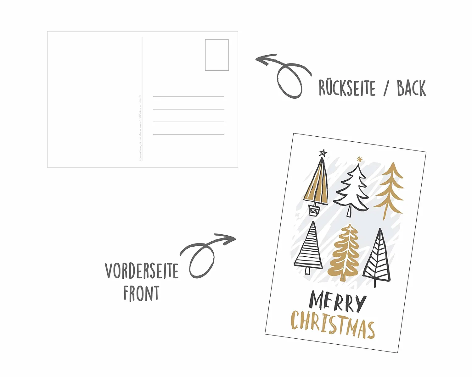 Edition Seidel 821111 Kerstpostkaarten Set 30 Zijdemat