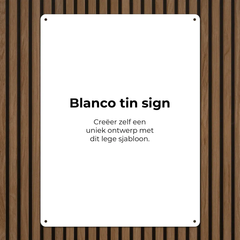 Gozi Blanco metalen bord 30x40cm eigen ontwerp