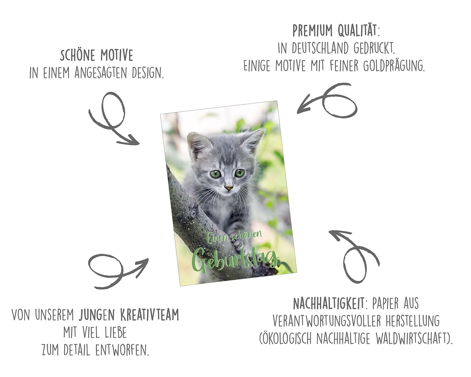 Edition Seidel Premium verjaardagskaarten SW02 set 20 katten honden