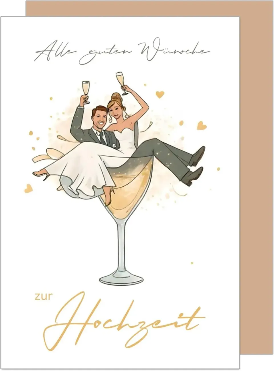 Edition Seidel Premium H483 SW024 huwelijkskaart Just Married