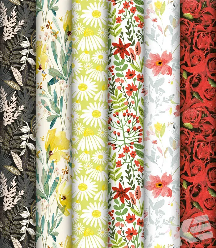 Kurt Eulzer 04-0104 cadeaupapier 70x200 cm bloemen