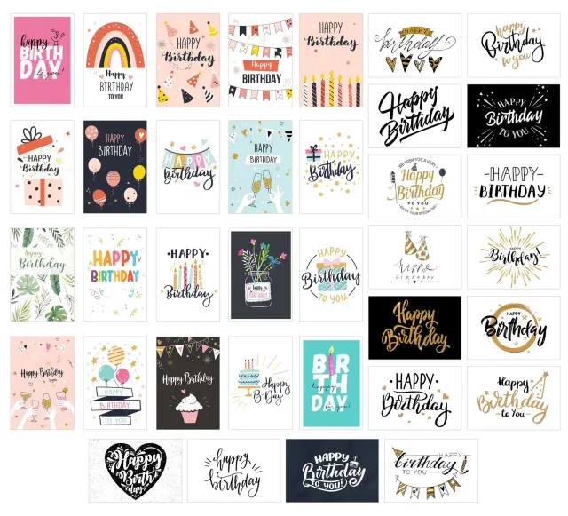 Edition Seidel SW02 verjaardagspostkaarten 36 stuks 21223