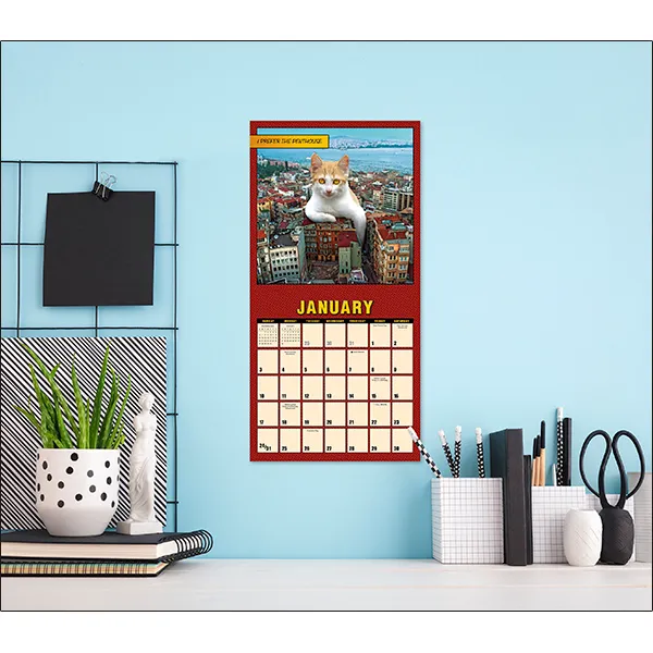 Sellers Publishing Catzilla 2027 minikalender katten grappig