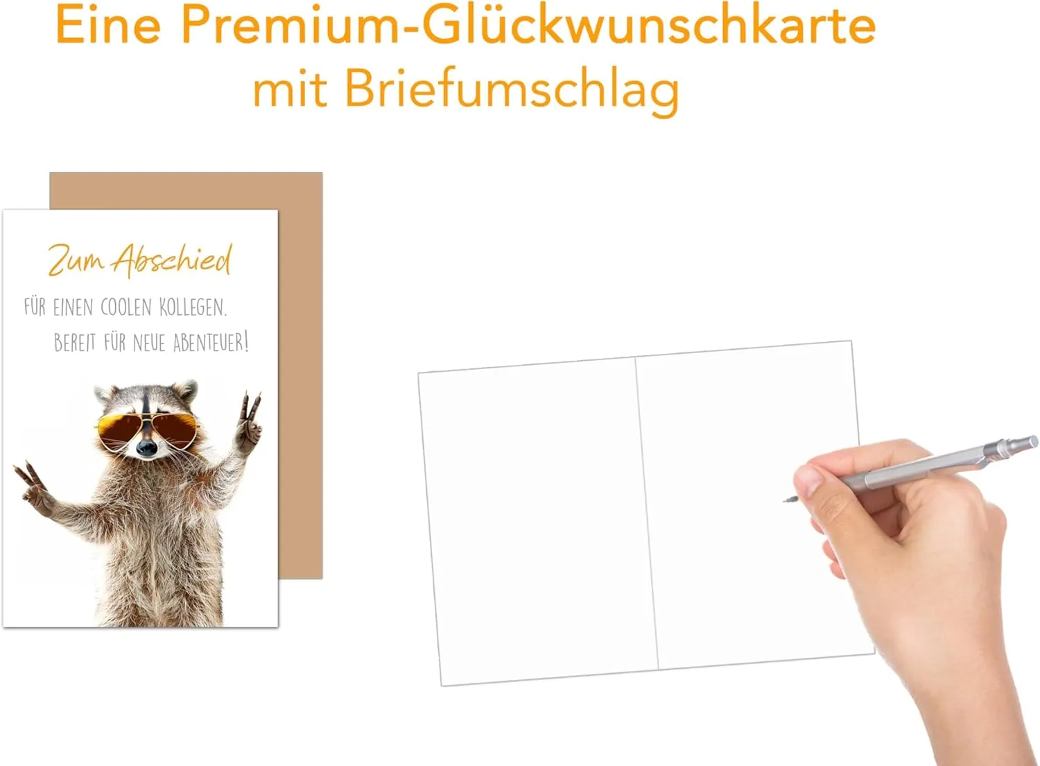 Edition Seidel Premium AS134 afscheidskaart met envelop wasbeer