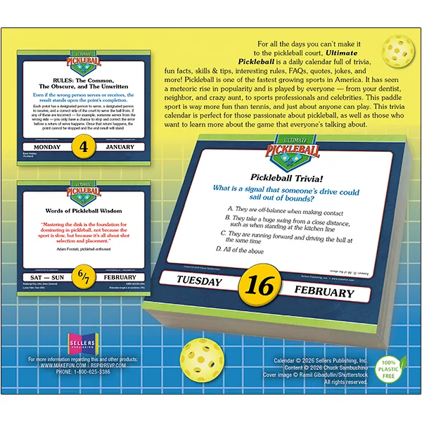 Sellers Publishing Ultimate Pickleball 2027 dagkalender